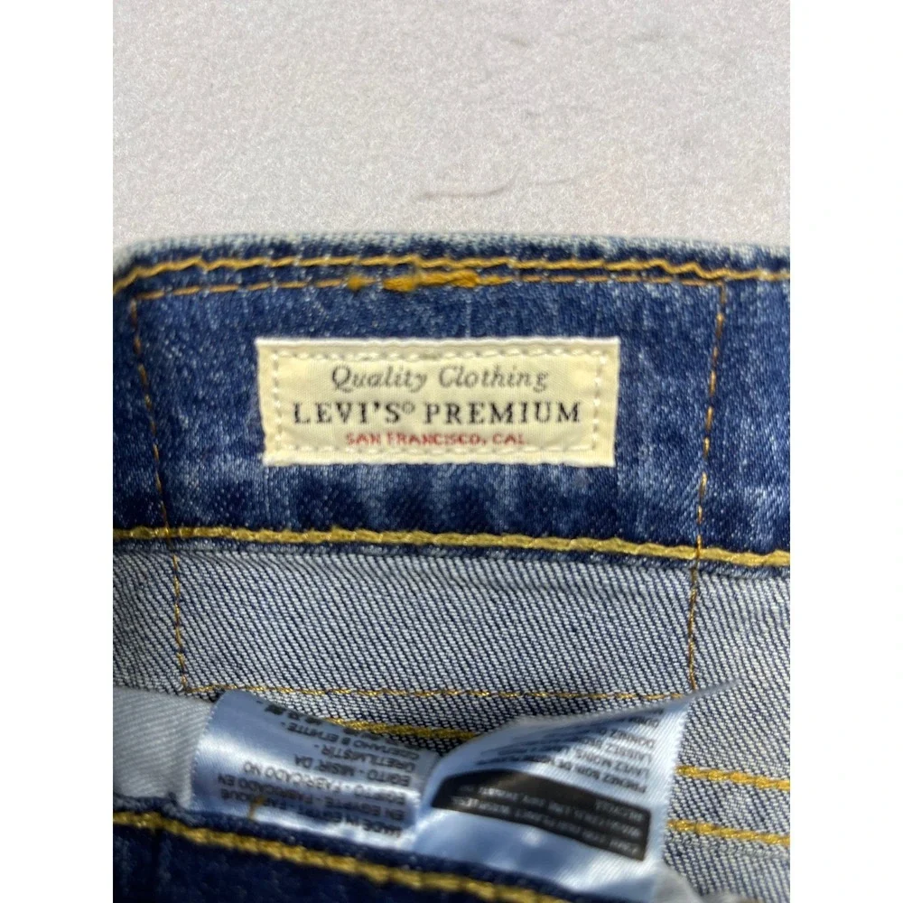 Levis Premium 502 Taper Mens Jeans 44x30 Blue Eco Ease Denim Pants 596840150